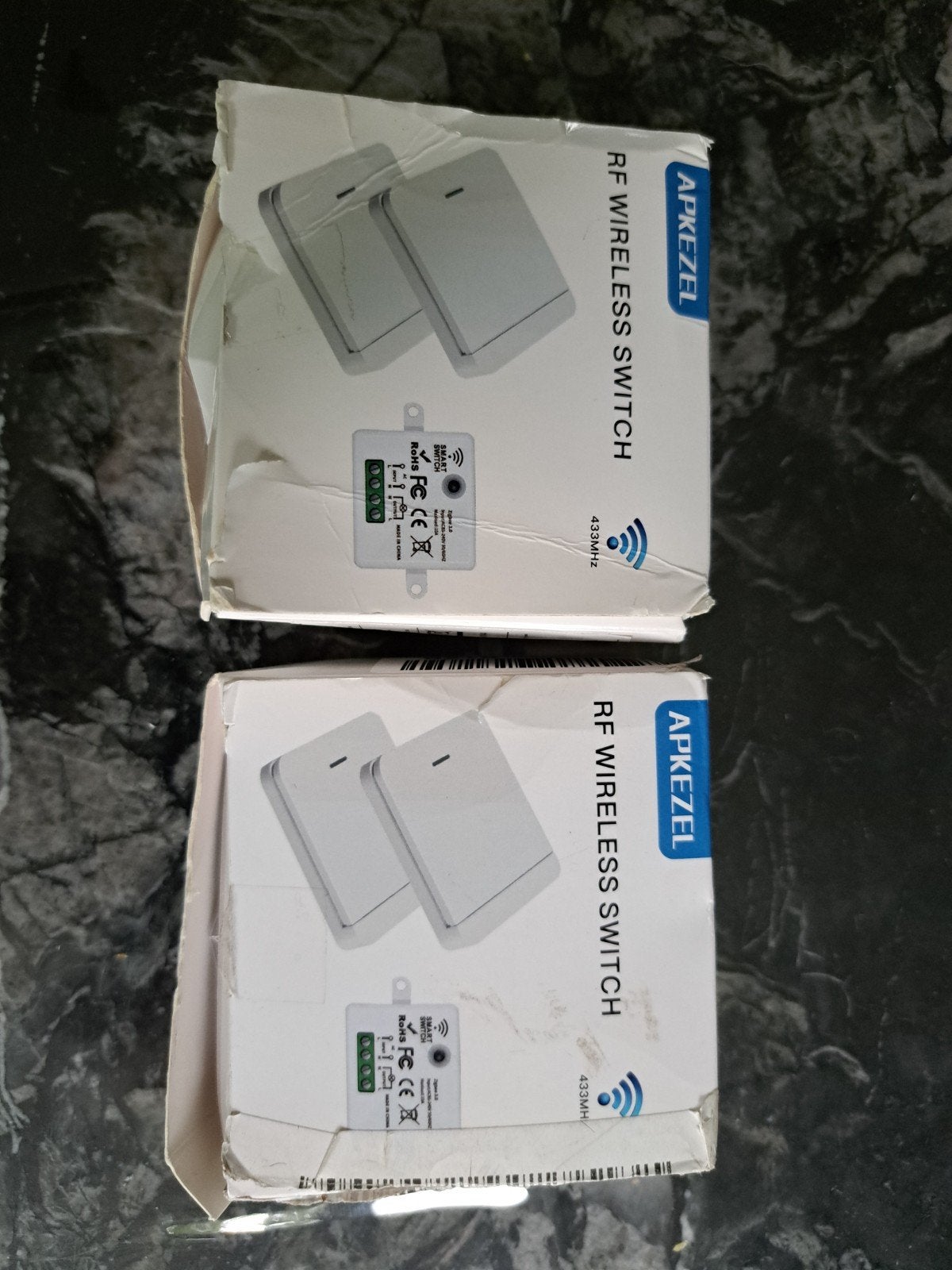 APKEZEL RF Draadloze Schakelaar 433MHz - 2 stuks, Ophalen of Verzenden, Nieuw, Overige merken, Schakelaar
