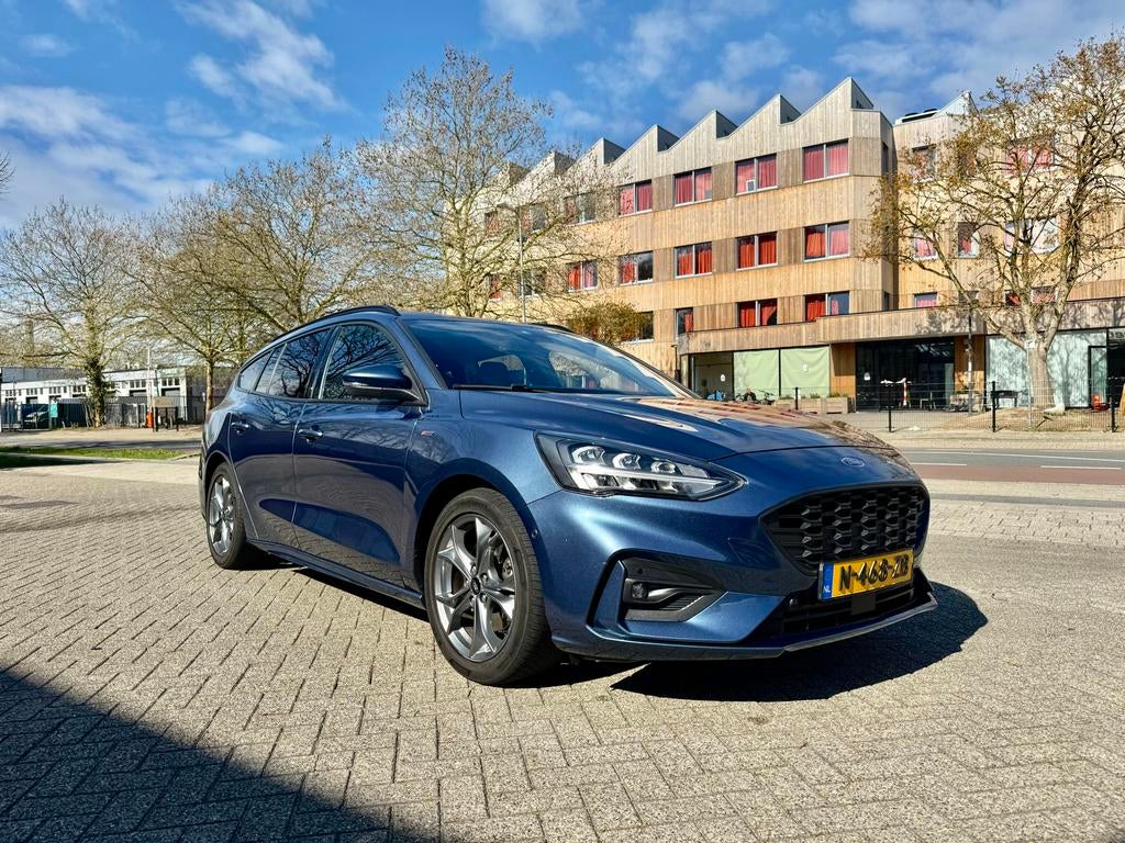 Ford Focus 1.0 Ecoboost 125pk 2020 Blauw, Auto's, Blauw, Stationwagon, Grijs, Particulier