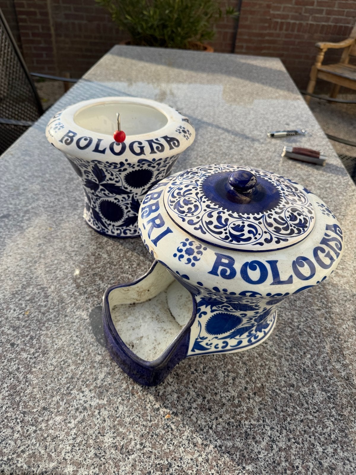 Antieke Amarena Fabbri Bologna Kersenpotten - Set van 2, Ophalen