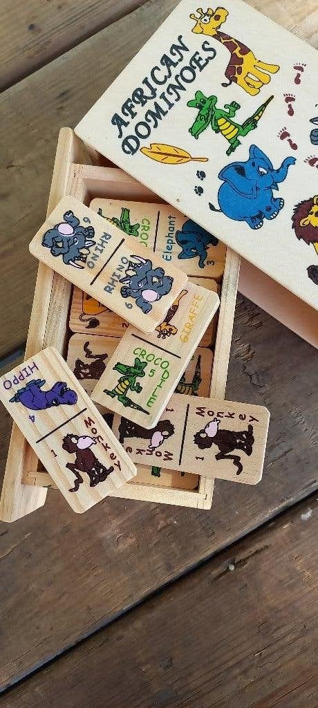 28-delig African Dominoes spel, Hobby en Vrije tijd, Gezelschapsspellen | Bordspellen, Vijf spelers of meer, Ophalen of Verzenden