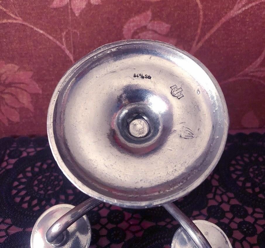2 Gemerkt brocante kandelaars zilver met 5 arms, Ophalen of Verzenden, Zilver
