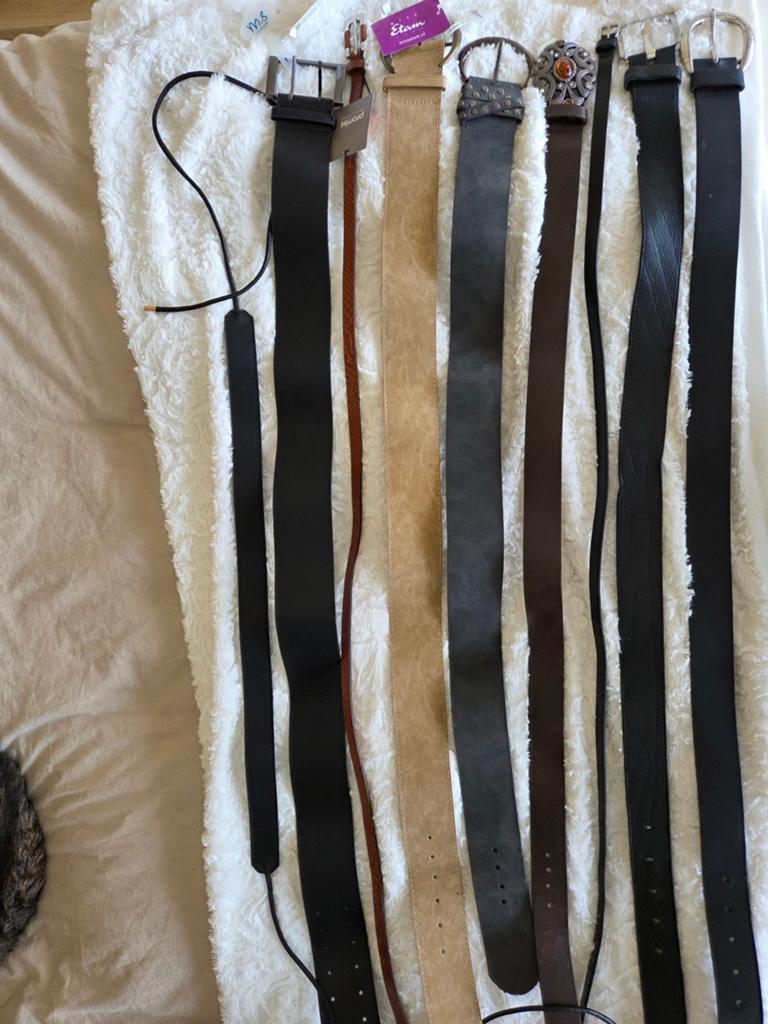 PAKKET met 10 NIEUWE/ZGAN GROTE MATEN RIEMEN!, Ophalen of Verzenden, Nieuw, Zwart, 100 cm of meer