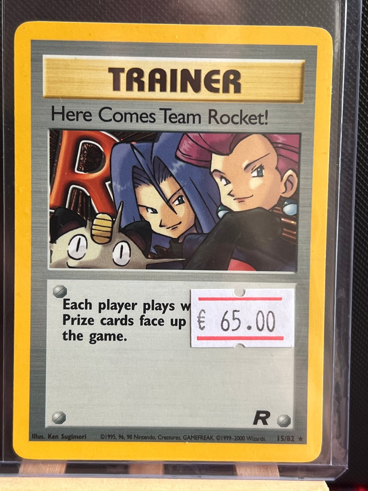 Pokémon Trainer Kaart: Here Comes Team Rocket! (Holo), Ophalen of Verzenden, Gebruikt, Losse kaart, Foil