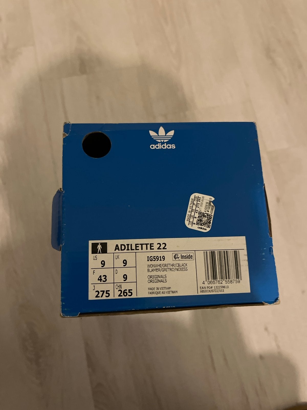 Adidas Adilette 22 Slides - Maat 43, Kleding | Heren, Schoenen, Slippers, Overige kleuren, Ophalen of Verzenden, Zo goed als nieuw