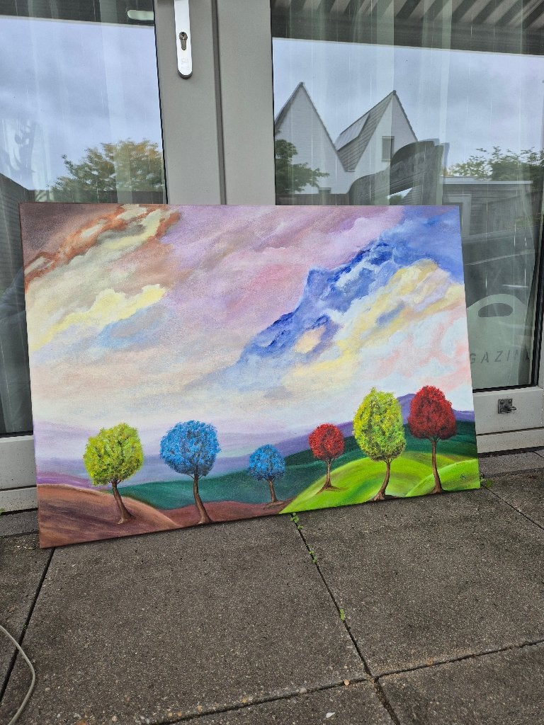 spiegel en lamp en schilderij, Huis en Inrichting, Woonaccessoires | Spiegels, Ophalen, Zo goed als nieuw, Rechthoekig, Minder dan 100 cm