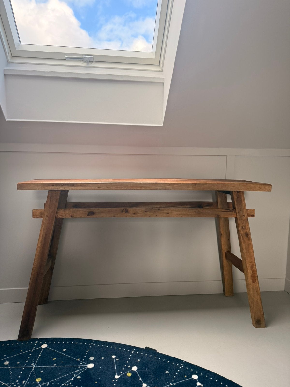 Sidetable van gerecycled hout uit Indonesië, Ophalen, Gebruikt, 100 tot 150 cm, 25 tot 50 cm