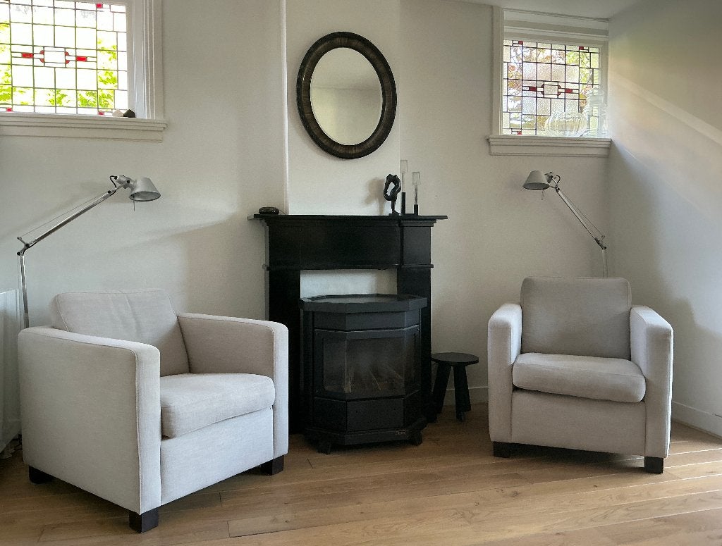 Twee lichtgrijze comfortabele fauteuils Merk Havee Culemborg, Ophalen, 75 tot 100 cm, Zo goed als nieuw, Stof
