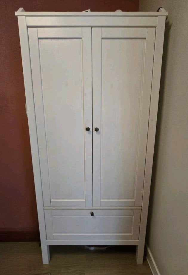 Ikea Sundvik Kinderkledingkast Wit - 80x50x171 cm, Ophalen, 50 tot 70 cm, 105 cm of meer, Zo goed als nieuw