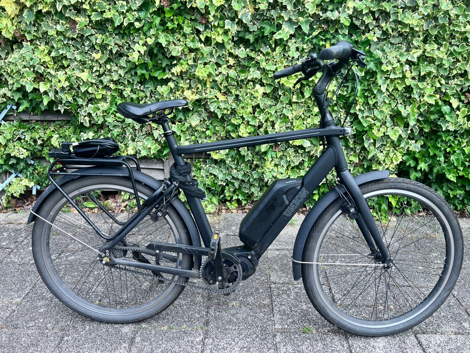 Union Elektronische herenfiets luxe uitvoering middenmotor, Fietsen en Brommers, Elektrische fietsen, Zo goed als nieuw, 51 tot 55 cm