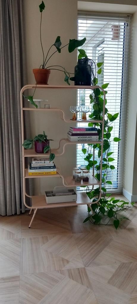 Lichtroze open kast / roomdivider (80x30x141 cm), Ophalen, 25 tot 50 cm, 50 tot 100 cm