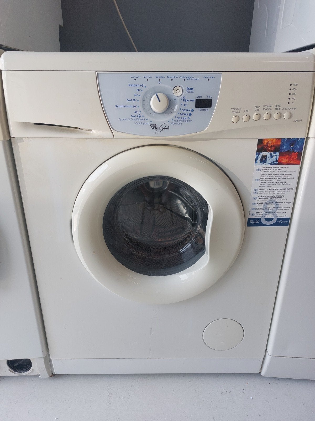Whirlpool AWM 65 Wasmachine - Getest en Schoongemaakt, Witgoed en Apparatuur, Ophalen, 6 tot 8 kg, Voorlader, Whirlpool