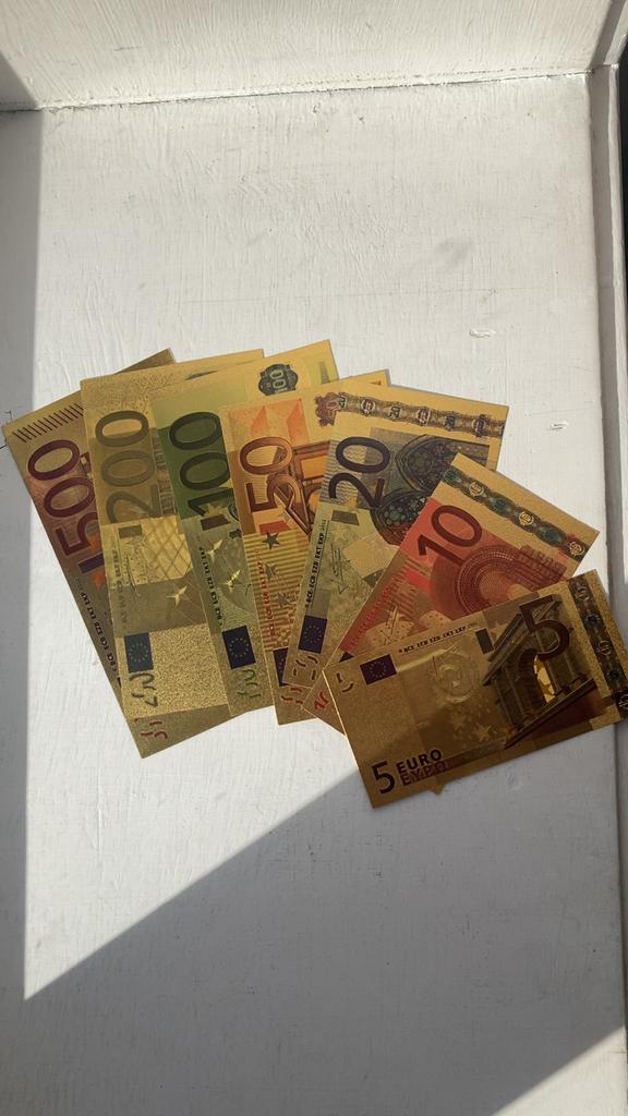 Gouden bankbiljetten, Postzegels en Munten, Bankbiljetten | Europa | Eurobiljetten, Ophalen of Verzenden, Overige landen, 10 euro