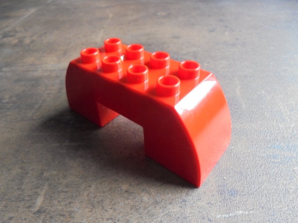 Lego Duplo Brick 2x6x2 Curved with 2x2 Cutout (zie foto's) 2, Ophalen of Verzenden, Gebruikt, Losse stenen, Duplo