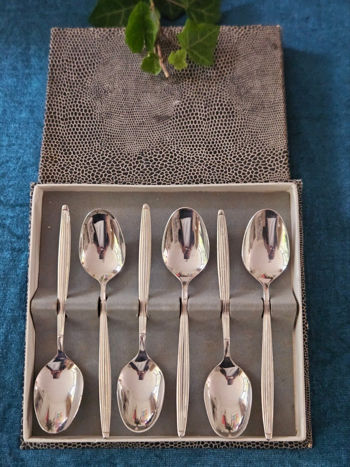 6 verzilverde dessertlepeltjes Gero Excellence, Ophalen of Verzenden