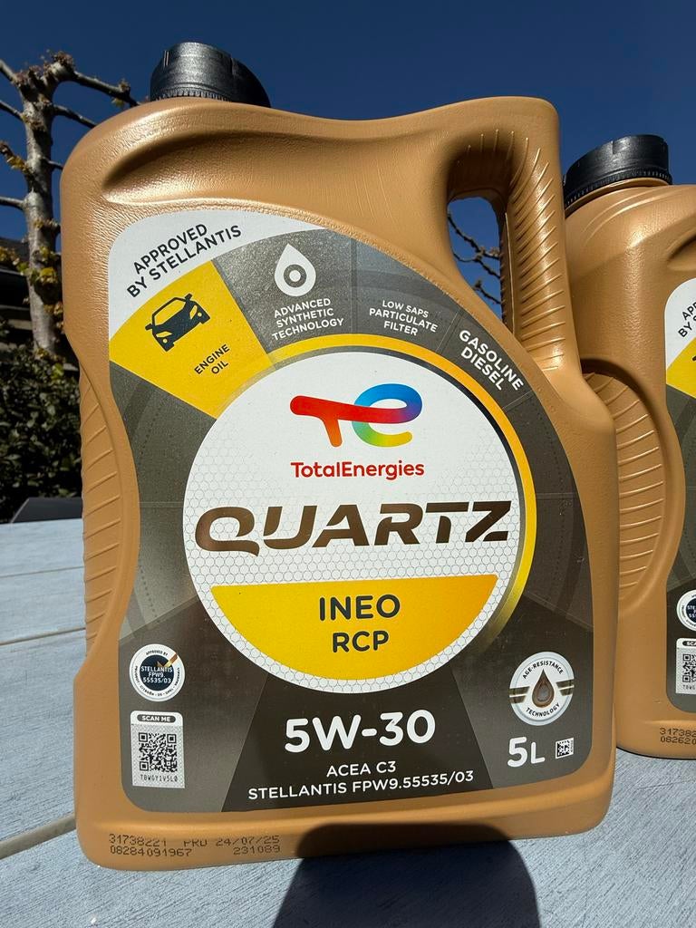 TotalEnergies Quartz Ineo RCP 5W-30 ACEA C3 Motorolie 2x5L, Ophalen, Nieuw, Citroën