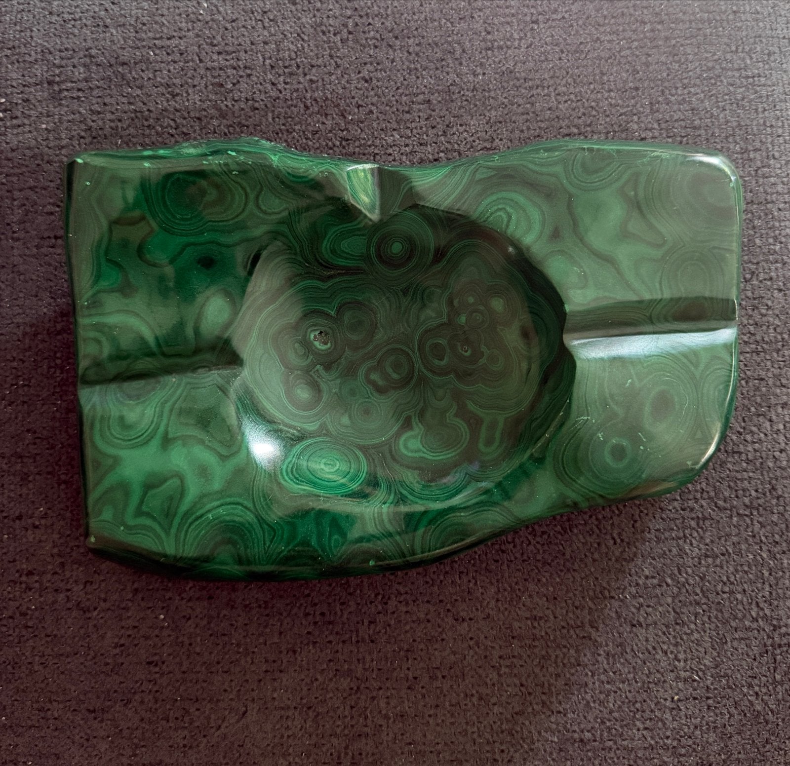 Malachiet asbak - Uniek en decoratief, Groen, Overige stijlen, Ophalen of Verzenden, Zo goed als nieuw