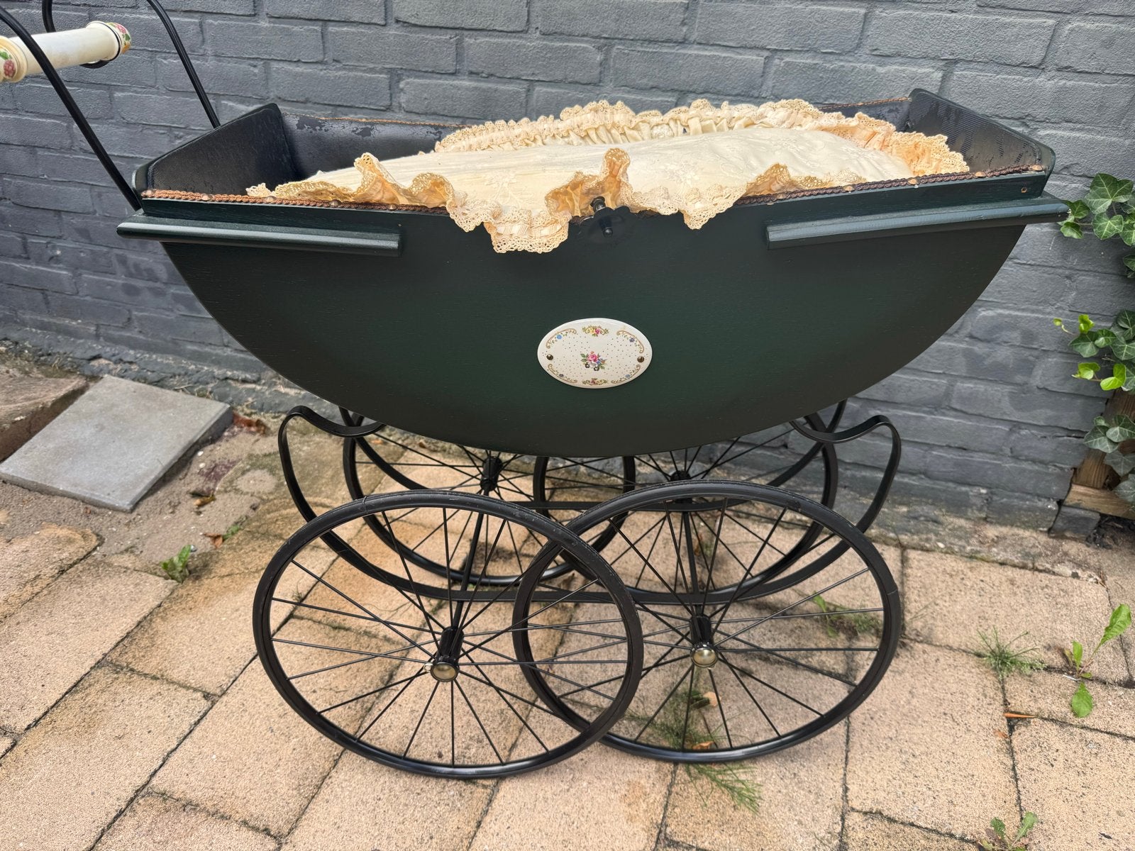 Antieke Poppenwagen - Vintage Stijl, Gebruikt, Ophalen of Verzenden, Met reiswieg, Kinderwagen