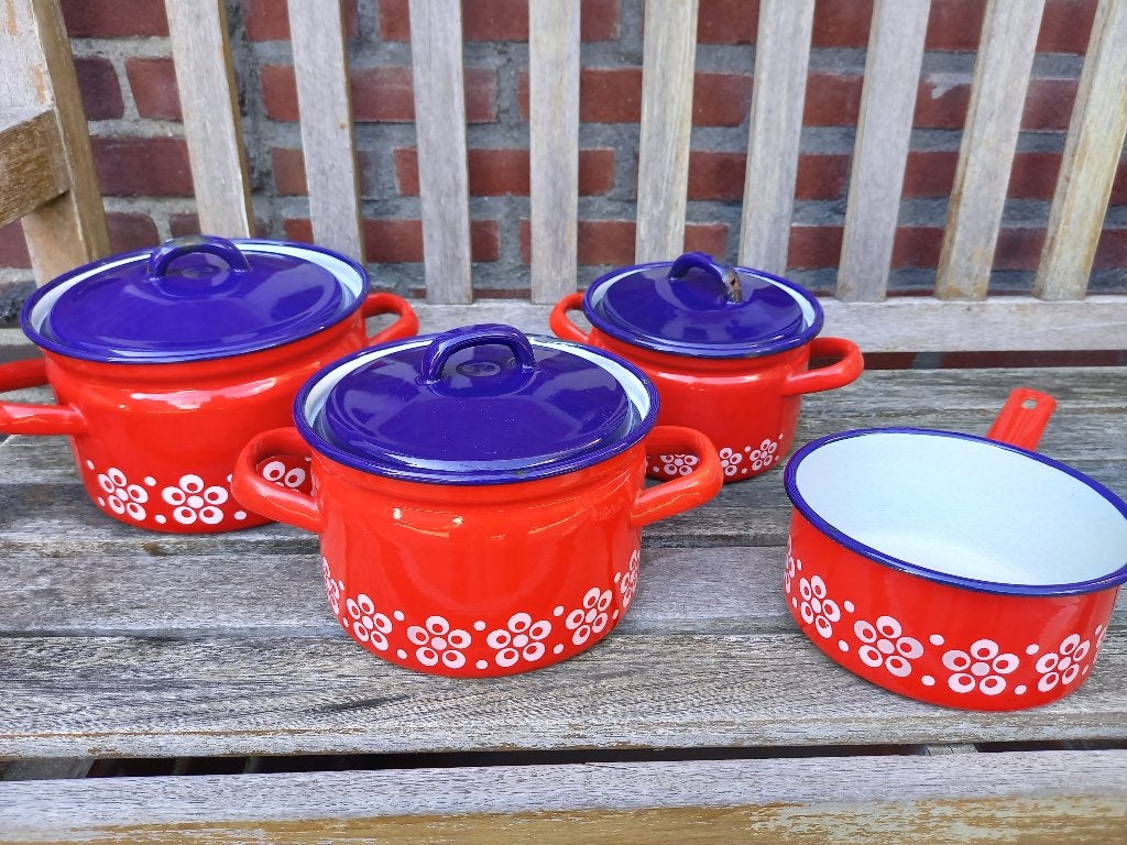 Vintage / Retro Pannenset, Antiek en Kunst, Ophalen of Verzenden
