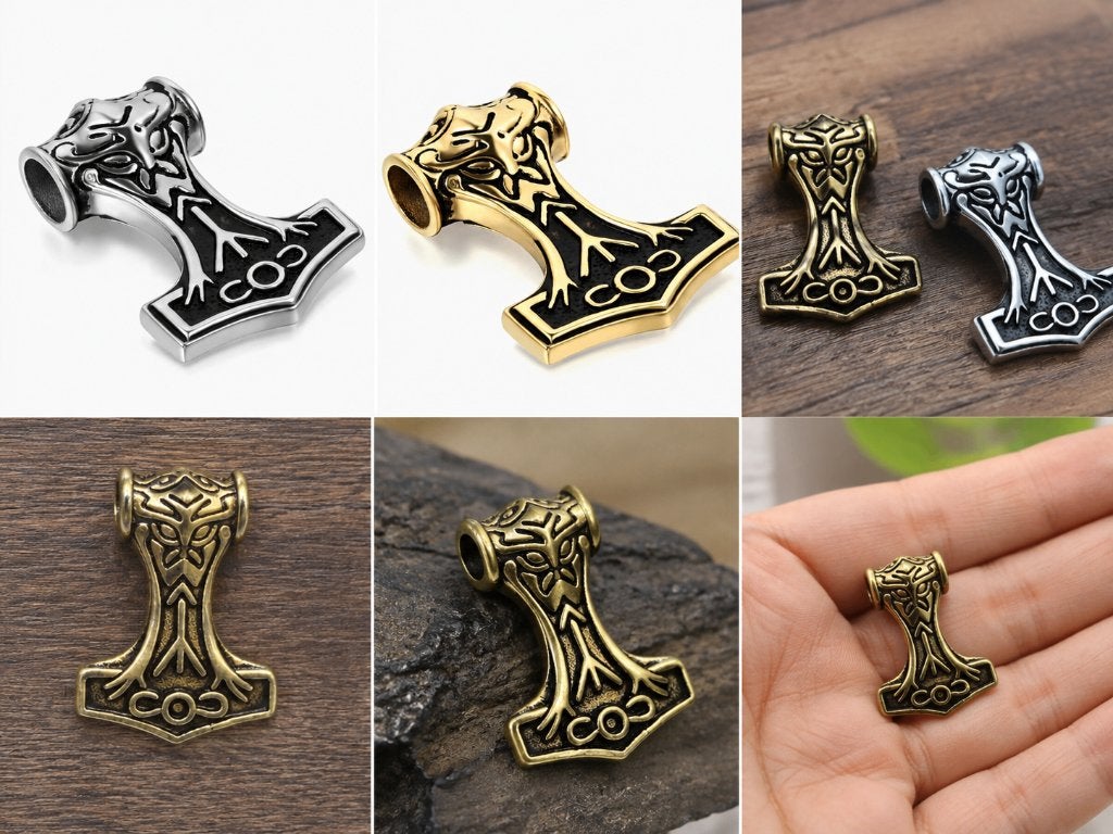 Viking Mjölnir Thor’s Hamer Hanger  RVS  Goudkleurig, Ophalen, Overige materialen, TJJ, Nieuw