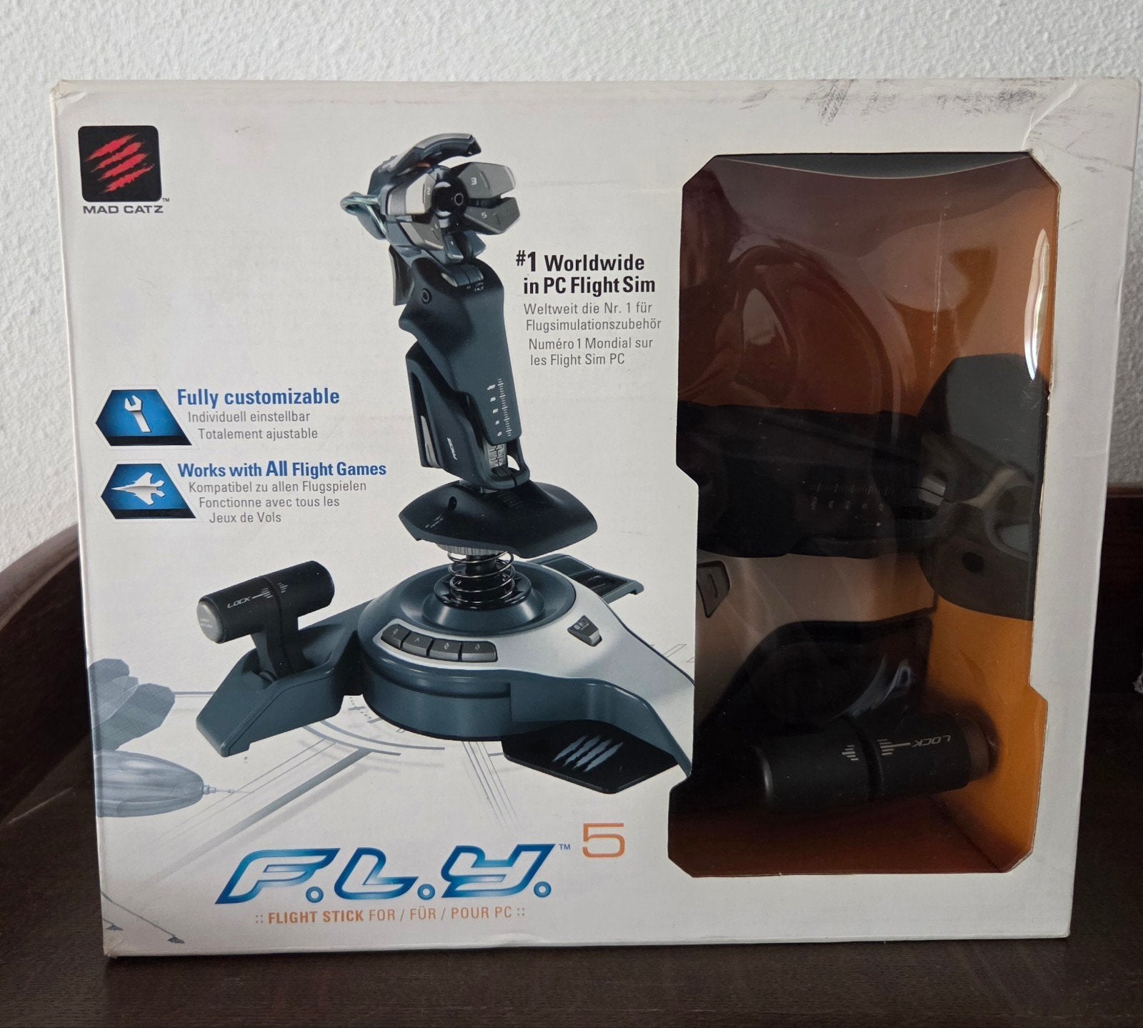 Mad Catz F.L.Y. 5 Flight Stick voor PC, 1 speler, Racen en Vliegen, Ophalen of Verzenden, Zo goed als nieuw