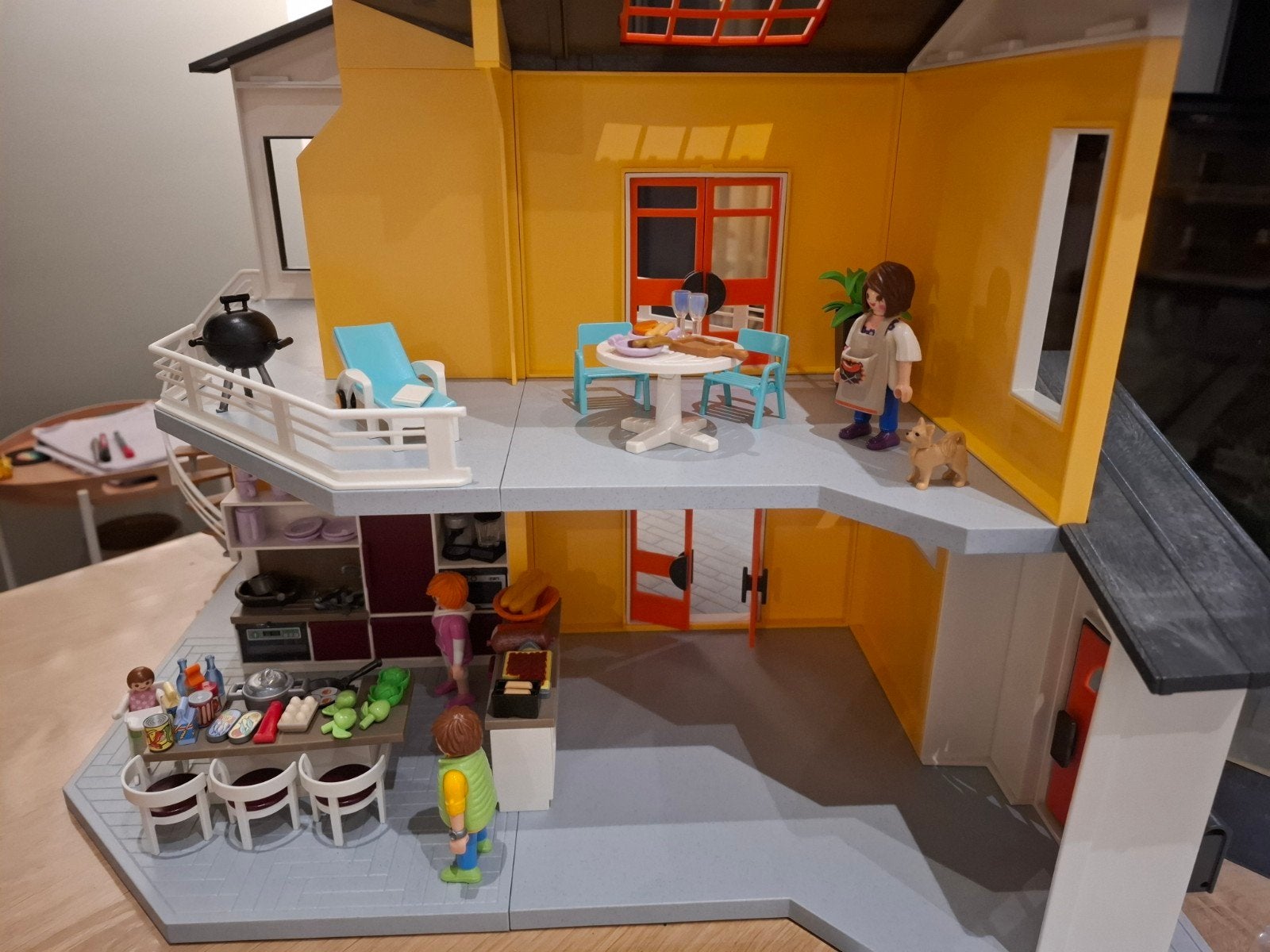 Playmobil Modern Woonhuis (9266) met extra inrichting, Ophalen, Zo goed als nieuw, Poppenhuis