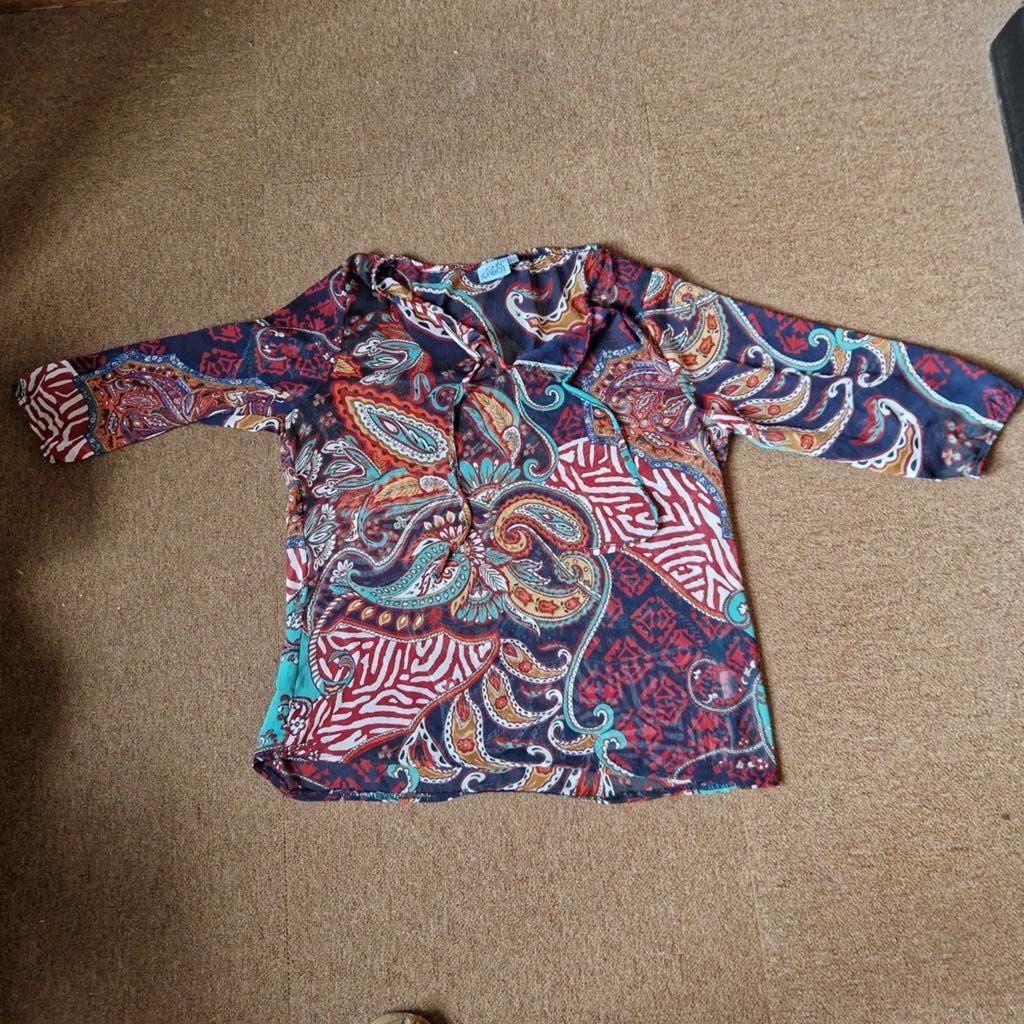 John Cabot Tuniek Paisley Print Maat L, Overige kleuren, Maat 42/44 (L), Ophalen of Verzenden, Zo goed als nieuw