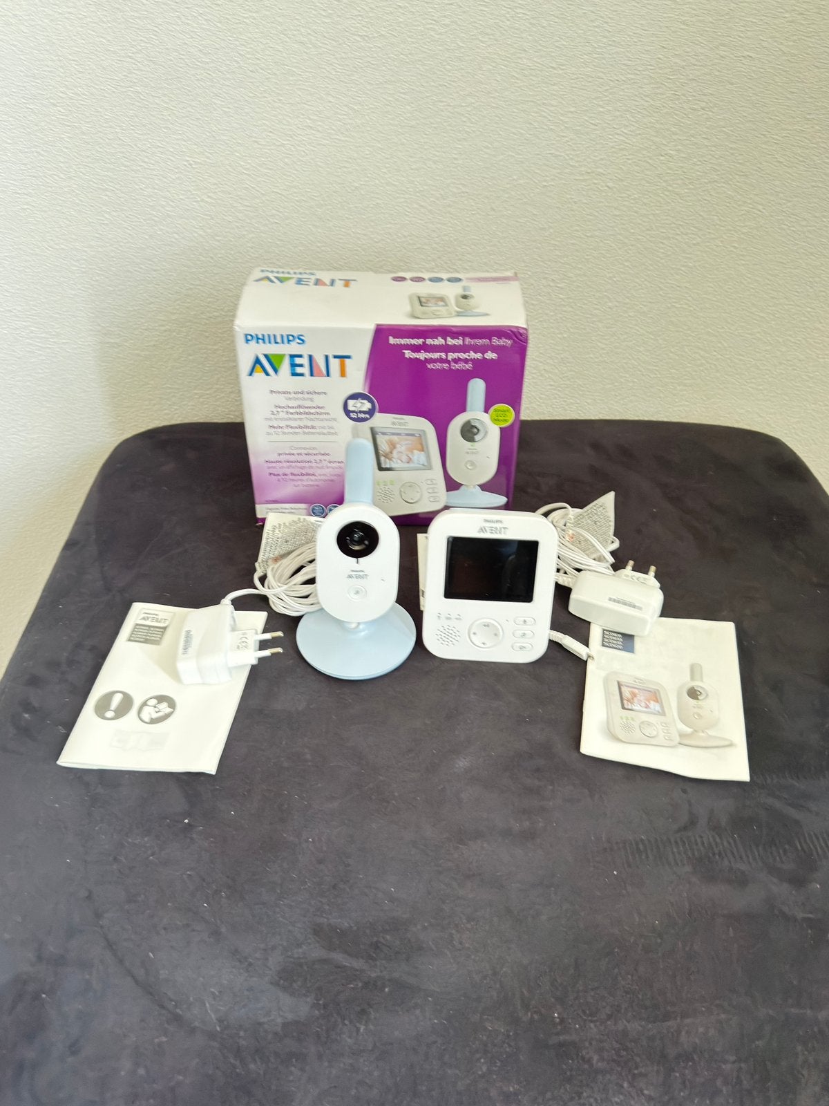 Babyfoon Philips Avent Video-Babyfoon, Kinderen en Baby's, Babyfoons, Ophalen, Zo goed als nieuw, 250 meter of meer, Terugspreekfunctie