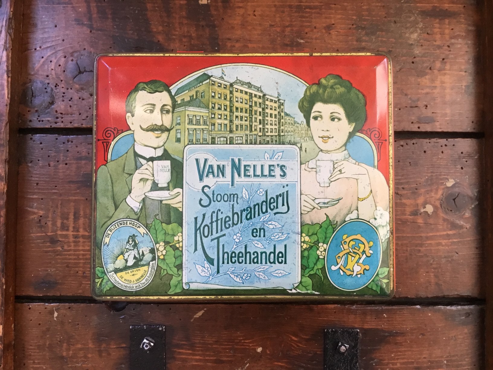 Van Nelle’s koffie en thee blik., Verzamelen, Ophalen of Verzenden, Gebruikt, Koffie, Van Nelle