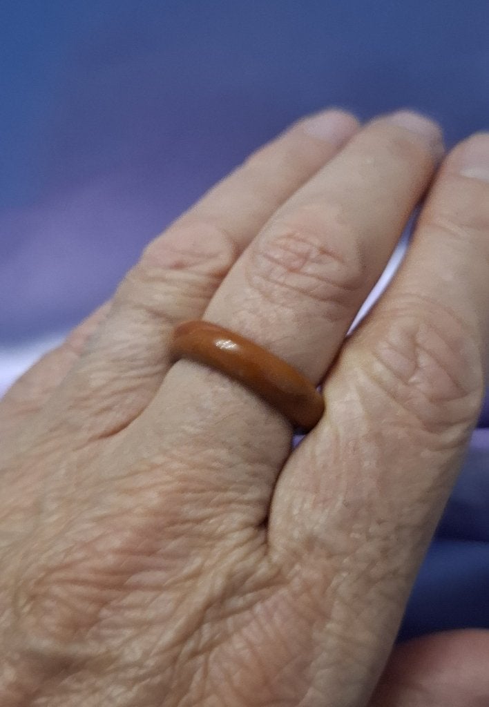 Bandring rode Jasper Ø 19,2 mm, Overige materialen, Verzenden, 19 tot 20, Nieuw