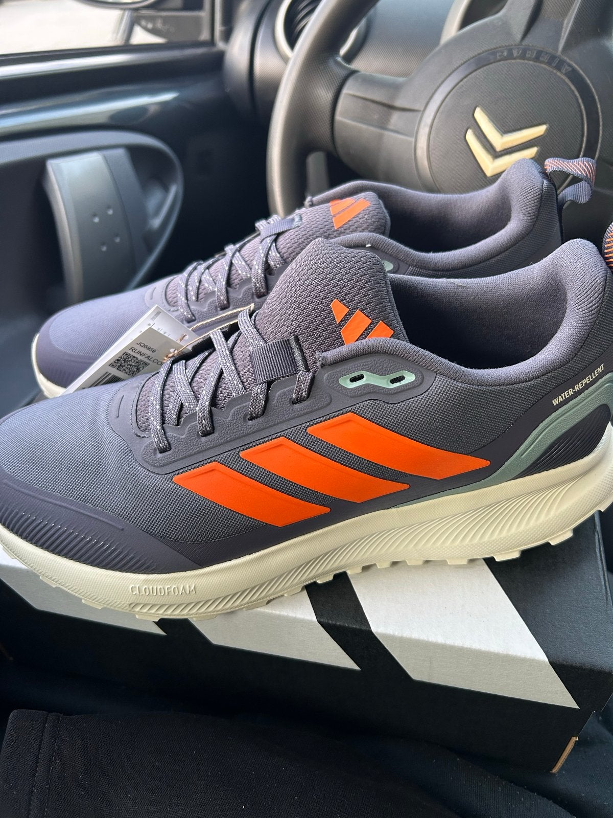Adidas Runfalcon 5 TR - Grijs/Oranje - Nieuw, Ophalen of Verzenden, Zo goed als nieuw, Overige kleuren, Sneakers of Gympen