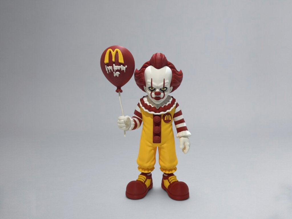 Penny McWise – 28 cm (Mash‑up Pennywise x Ronald McDonald), -, -, Nieuw, Ophalen of Verzenden