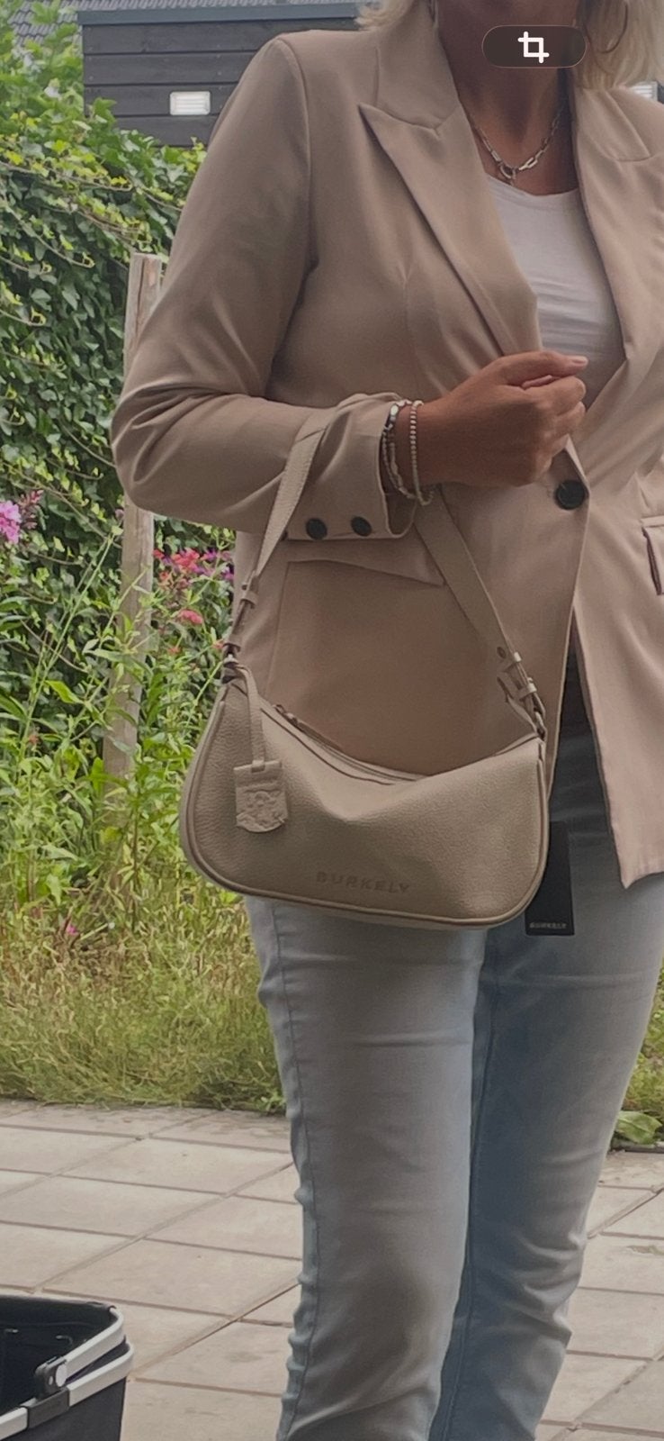 Burkely tas, Ophalen of Verzenden, Zo goed als nieuw, Beige, Handtas