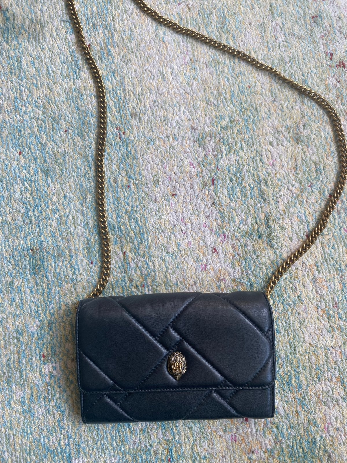 Kurt Geiger Kensington Schoudertasje / ClutchZwart, Ophalen of Verzenden, Zo goed als nieuw, Zwart, Schoudertasje