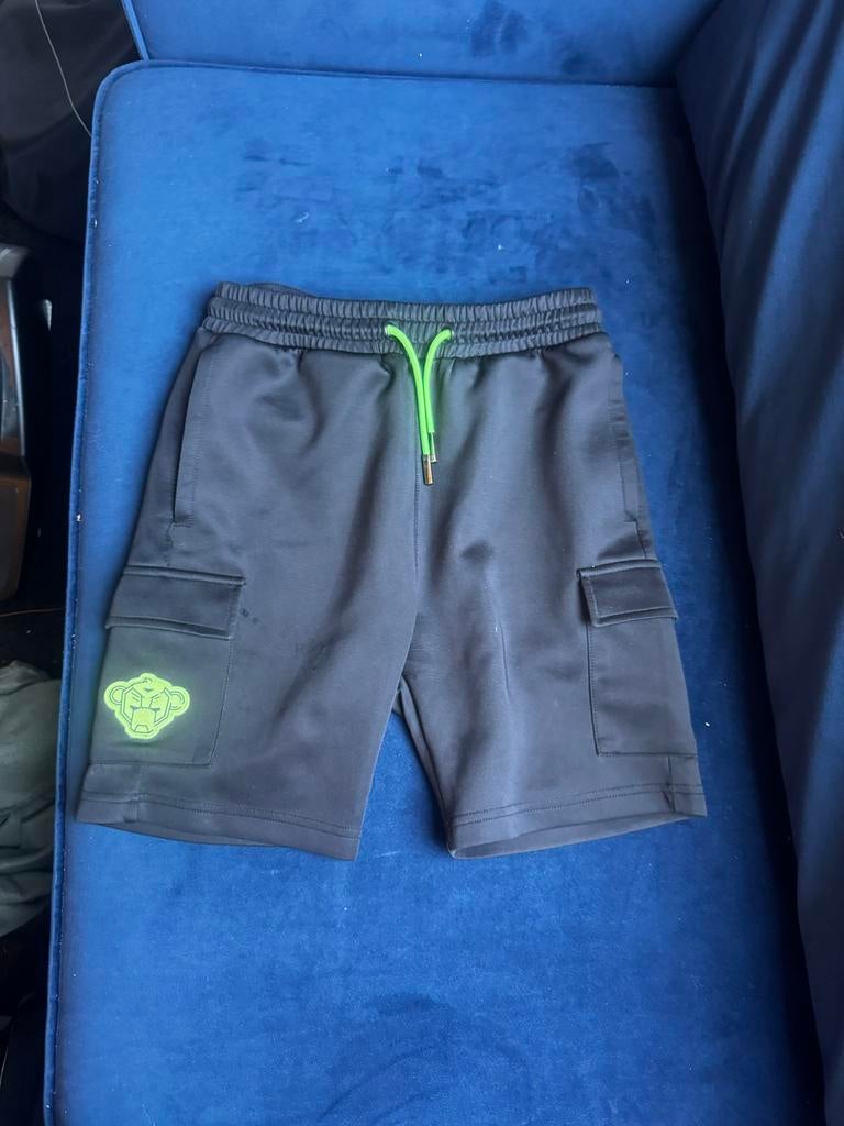Black Bananas Cargo Short Zwart met Neon Groen Logo, Ophalen of Verzenden, Zo goed als nieuw, Overige maten, Zwart