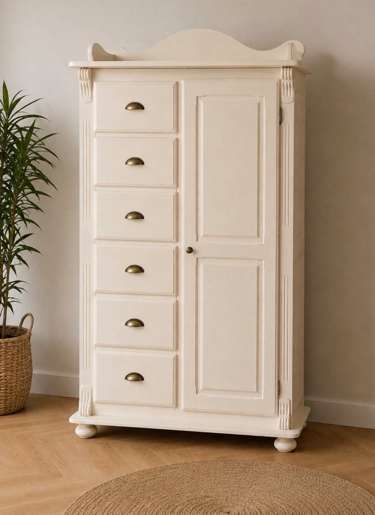 Landelijke massief houte kast | Nette staat, Ophalen, Gebruikt, Met deur(en), Minder dan 150 cm