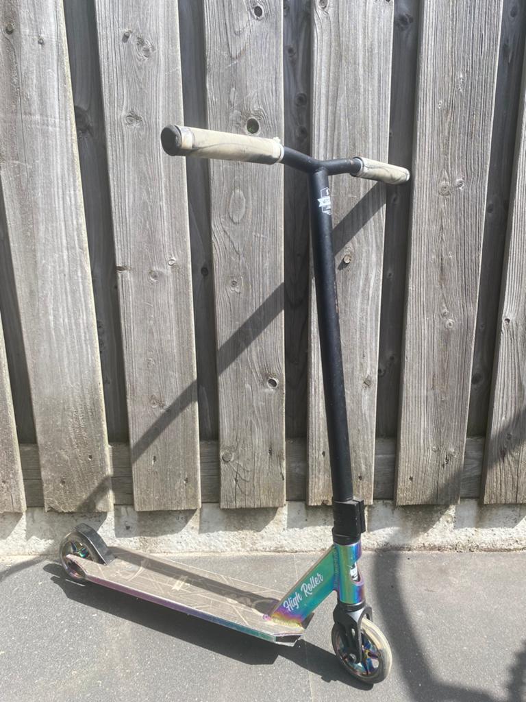 Regenboog stuntstep, Fietsen en Brommers, Steps, Ophalen, Gebruikt, Gewone step