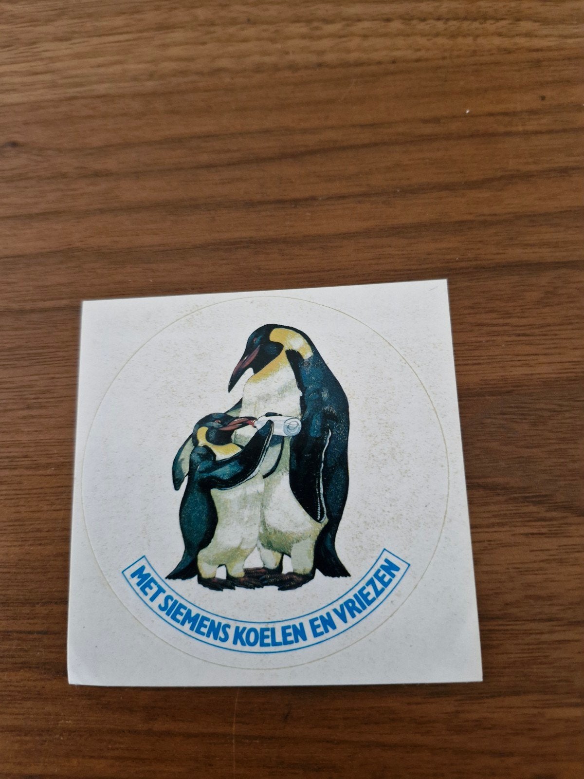 9482 Vintage Siemens Koelen en Vriezen Pinguïn Sticker, Ophalen of Verzenden, Gebruikt, Merk