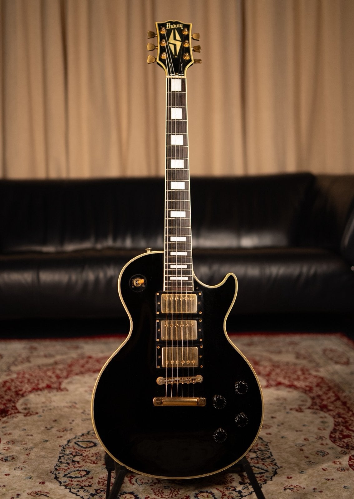 Burny RLC-65 | Black Beauty | 90’s Japan | Inruil mogelijk, Muziek en Instrumenten, Snaarinstrumenten | Gitaren | Elektrisch, Ophalen of Verzenden