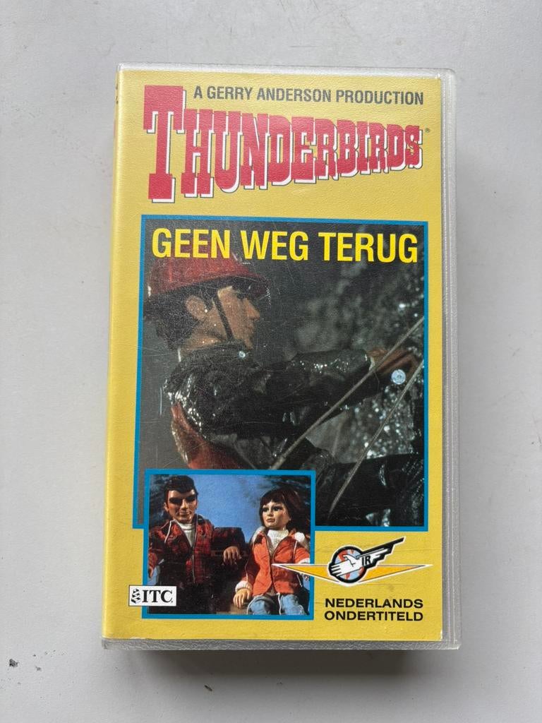 (1) Thunderbirds VHS – Geen Weg Terug,Nederlands ondertiteld, Alle leeftijden, Verzenden, Zo goed als nieuw