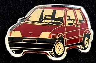 Fiat Cinquecento pin- bruin epoxy, Verzenden, Nieuw, Transport, Speldje of Pin