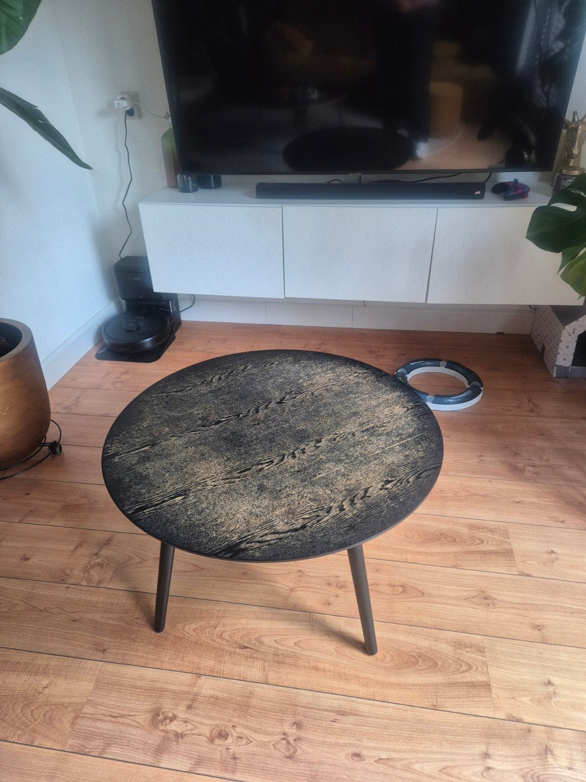Rond bijzettafeltje - diameter 80cm, hoogte 45cm, Huis en Inrichting, Tafels | Salontafels, Ophalen, Gebruikt, Rond, 5 – 50