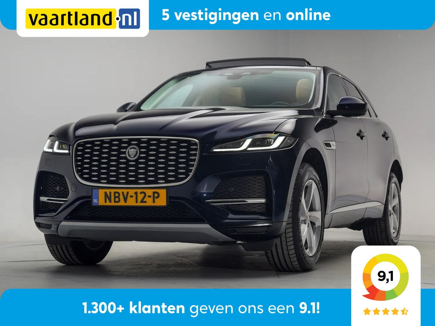 Jaguar F-Pace 2.0 P400e PHEV AWD S [ Panorama Leder Apple/An, Auto's, Automaat, Dealer onderhouden, Gebruikt, 4 cilinders