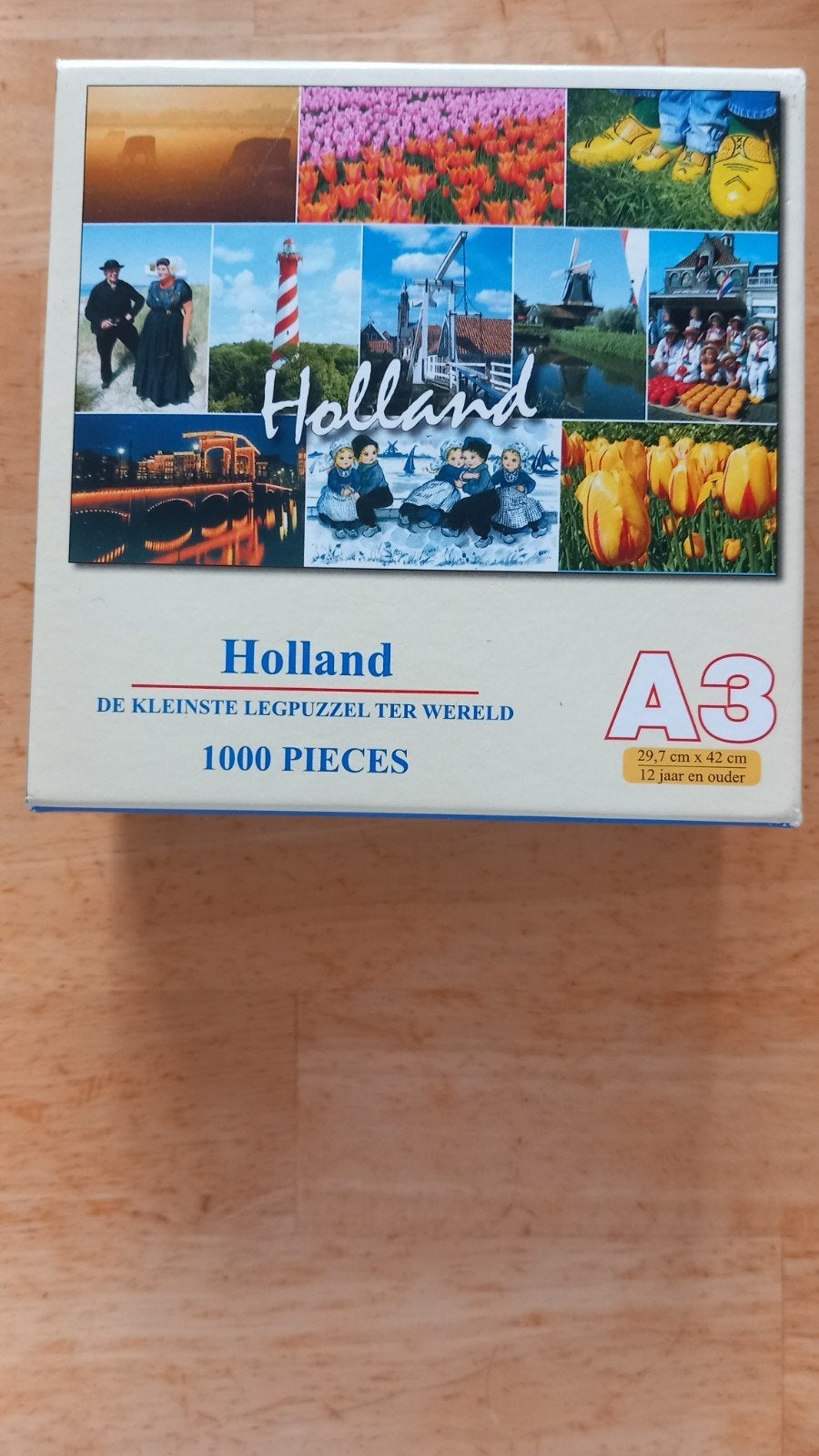 Holland Legpuzzel A3 - 1000 Stukjes - Kleinste Ter Wereld, Ophalen, 500 t/m 1500 stukjes, Zo goed als nieuw, Legpuzzel