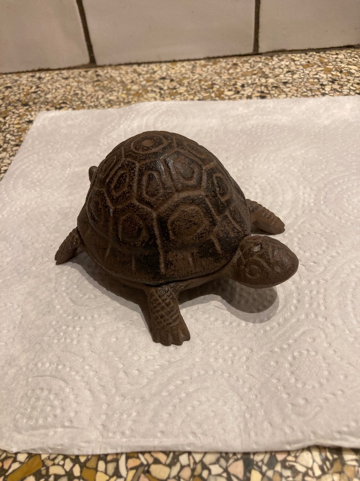 Metalen doosje schildpad, Ophalen of Verzenden