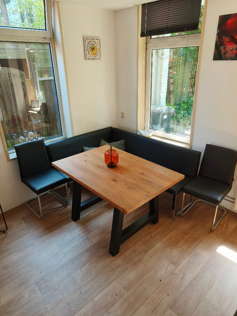 Eettafel, Huis en Inrichting, Tafels | Eettafels, 100 tot 150 cm, 50 tot 100 cm, Zo goed als nieuw, Vier personen