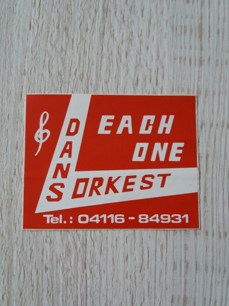sticker DANSORKEST EACH ONE, Ophalen of Verzenden, Zo goed als nieuw, Overige typen