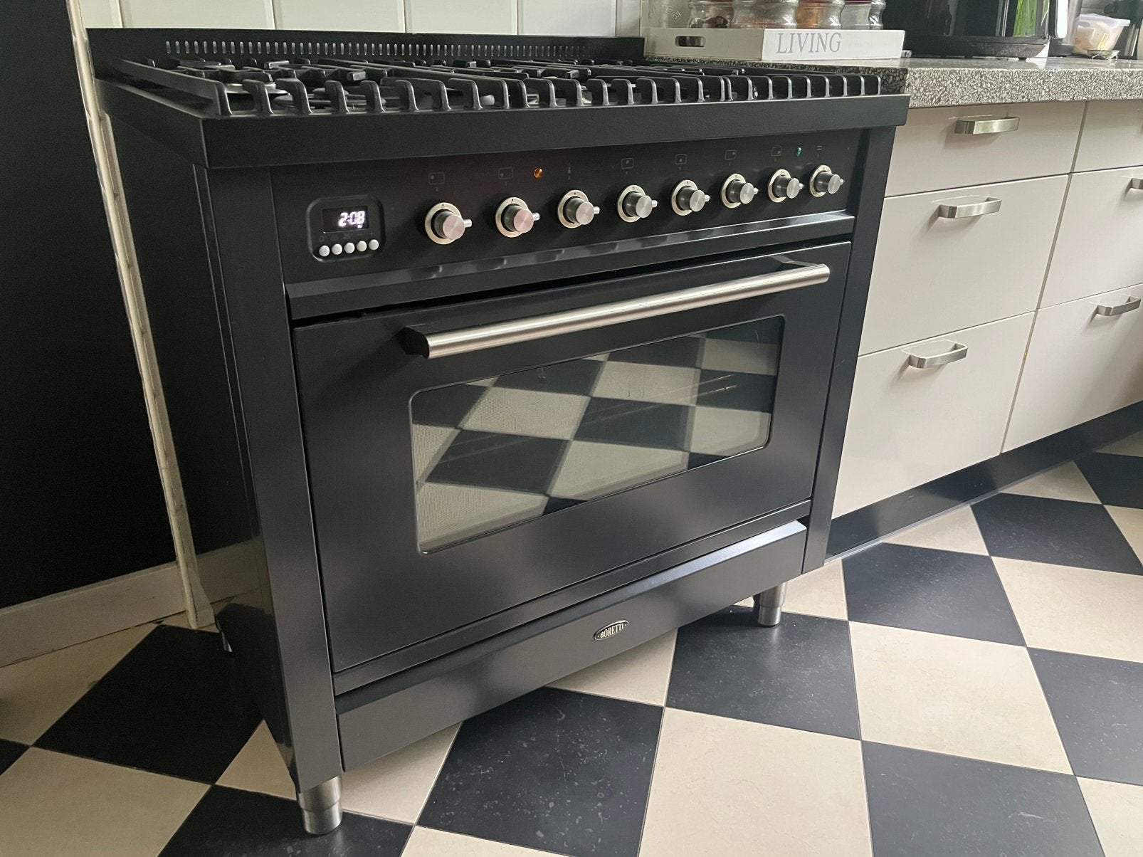 Boretti VTA96AN Fornuis - Zeer mooie staat, Ophalen, Gebruikt, 60 cm of meer, Grill