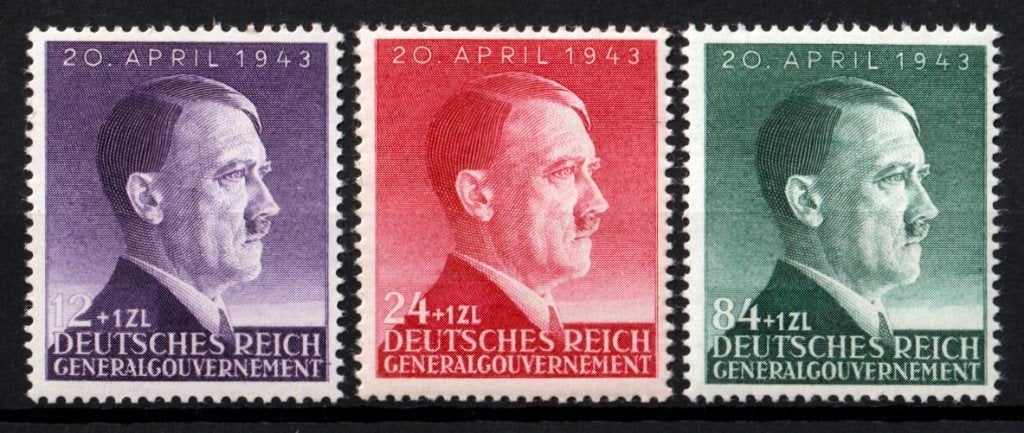 Polen, Duitse Bezetting, Adolf Hitler, Mi. 101-103 postfris, Verzenden, Polen, Postfris