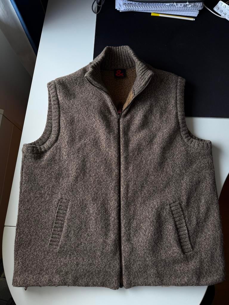 Dolce gabbana bodywarmer wol met schapenvacht, Ophalen of Verzenden, Zo goed als nieuw, Maat 56/58 (XL), Bruin
