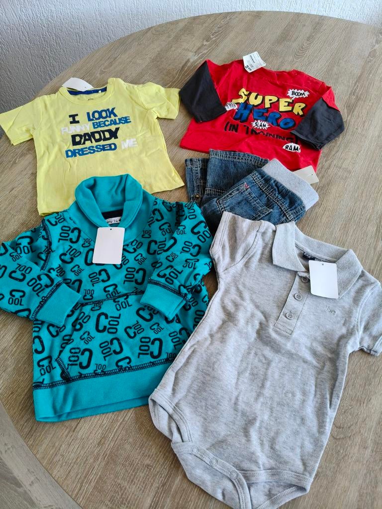 Nieuwe jongenskleding maat 68/74, Kinderen en Baby's, Babykleding | Maat 68, Ophalen of Verzenden, Nieuw, Jongetje
